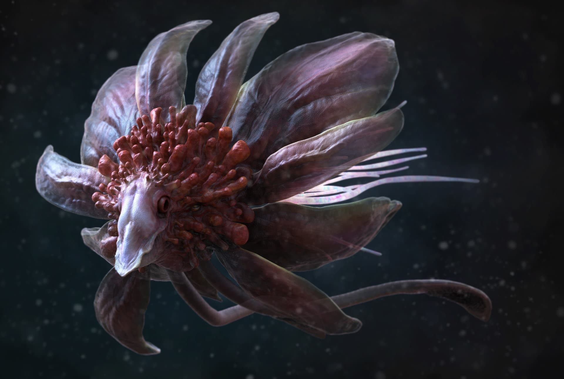 Alien octopus creature - original ZBrush design showcasing organic forms and complex anatomy