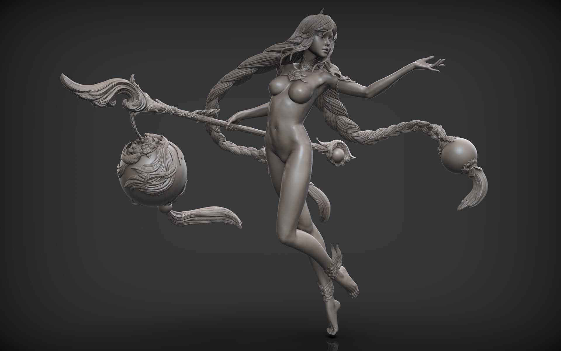 Da Qiao Honor of Kings collectible statue - premium character sculpture by digital sculptor